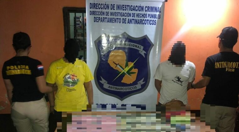 Detenidos por no poder justificar G. 53 millones en efectivo