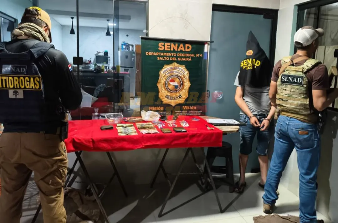 Desmantelan punto de distribución de drogas en el departamento de Canindeyú