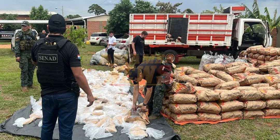 Canindeyú: cae carga de marihuana camuflada en bolsas de carbón