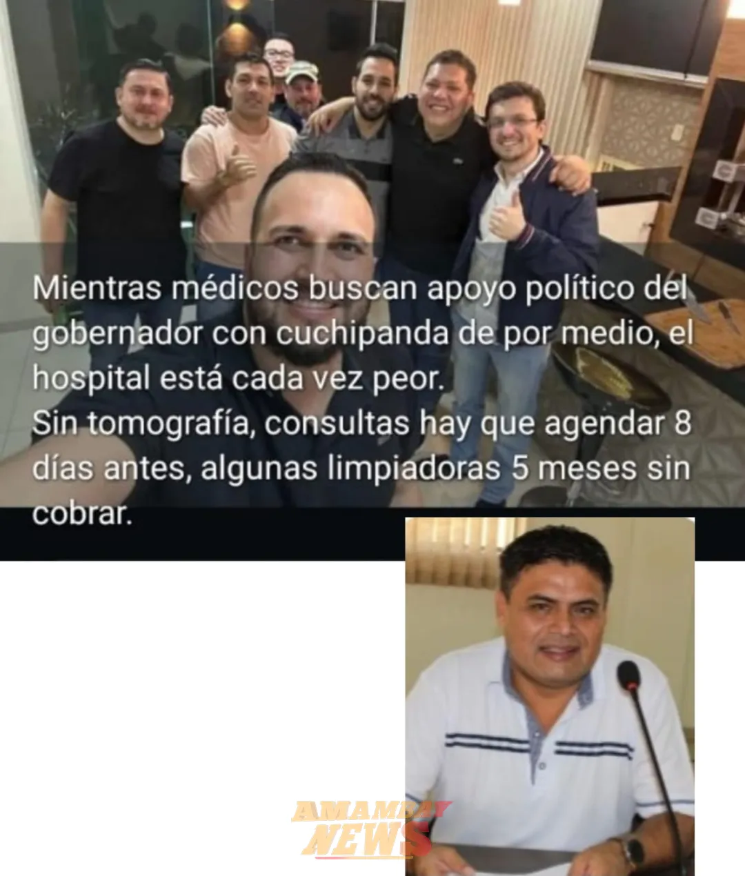 Diputado acusa a director de estar en cuchipanda con Gobernador mientras hospital está cada vez peor