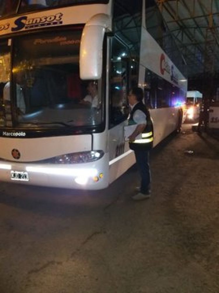 Operativo din din don: Dinatran realiza el control del cumplimiento de los protocolos sanitario en los buses