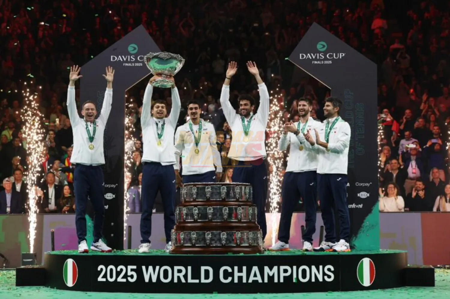 Italia gana sin Sinner a España y conquista su tercera Davis seguida