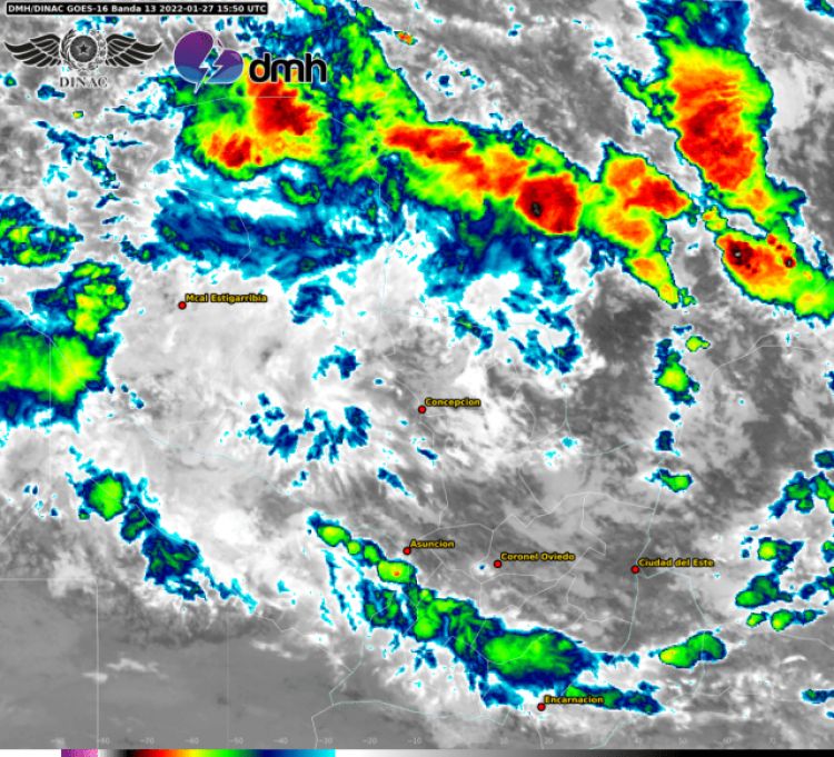 Emiten nueva alerta por tormentas para varios Departamentos, incluye Amambay