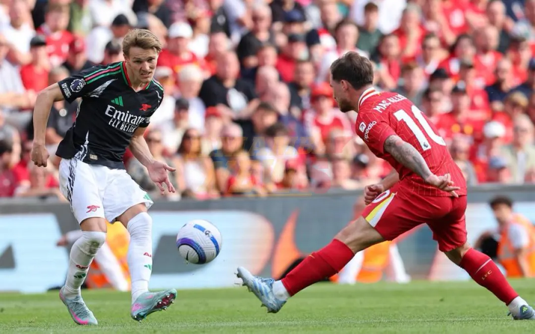 Empate en Anfield: el Arsenal iguala al campeón y sigue bajo presión