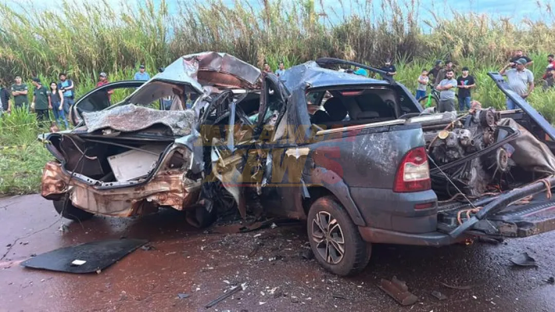 Brutal choque frontal se cobra la vida de tres personas en Katueté