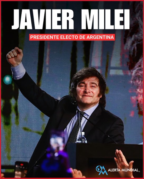 Javier Milei se convierte en el próximo presidente de Argentina