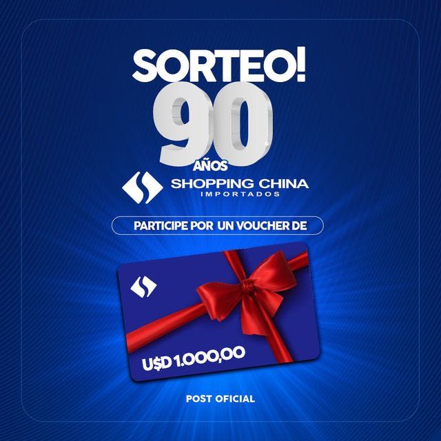 Shopping China cumple 90 años y el regalo es para ustedes