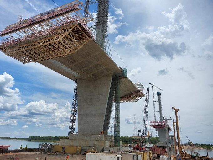 Puente Héroes del Chaco, con un 78% de avance general