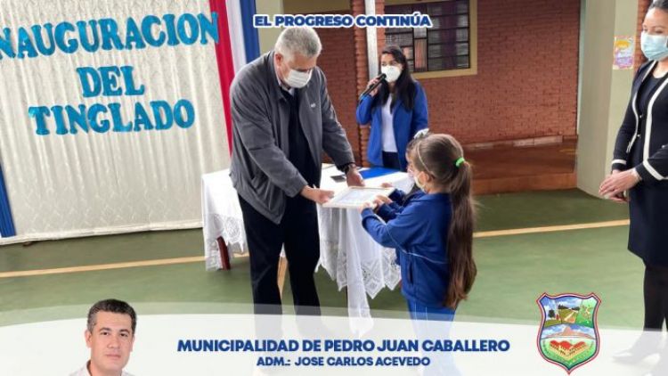 José Carlos Acevedo continúa inaugurando obras en escuelas de Pedro Juan