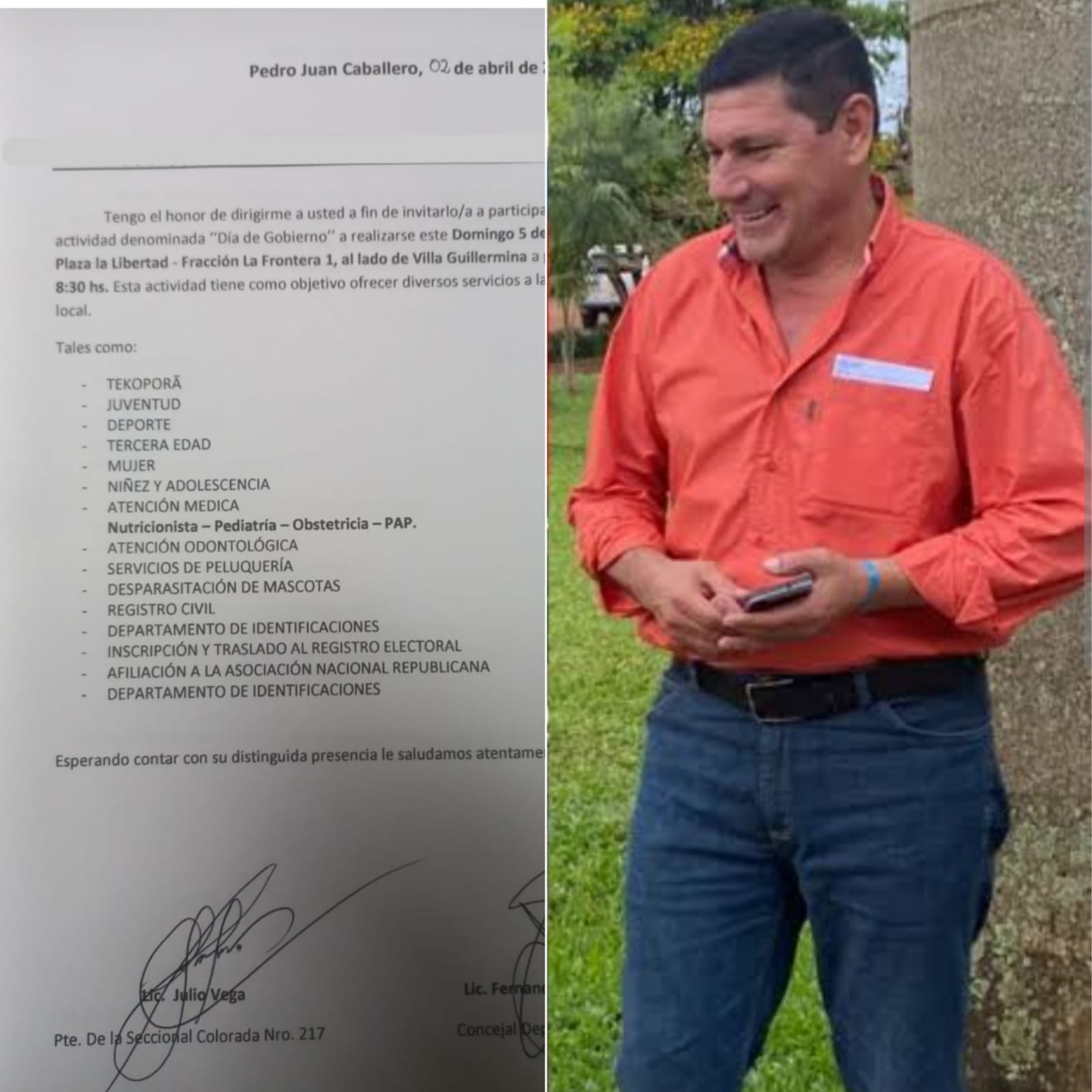 Seccionalero "coloradiza" programa Tekoporã en Pedro Juan Caballero