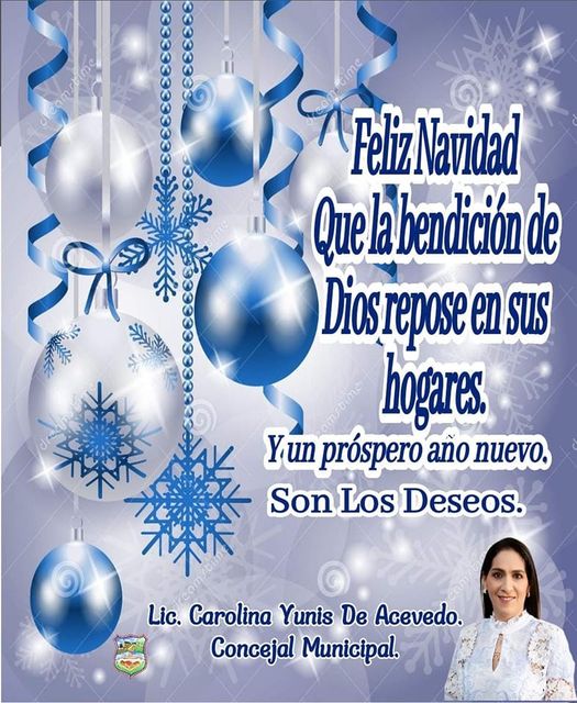Carolina Yunis Acevedo: Felices fiestas que el espíritu de amor y paz de la Navidad te acompañe durante todo el año