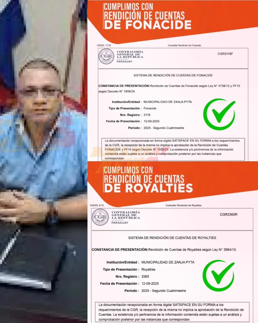 Municipalidad de Zanja Pytã presentó a tiempo y forma informes a la Contraloría