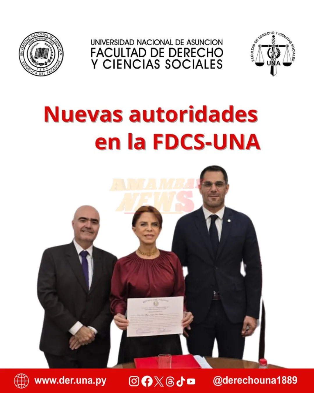 La Facultad de Derecho y Ciencias Sociales de la UNA cuenta con nuevo Decano