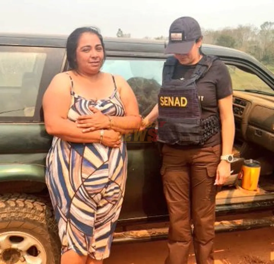 Selva Hũ, supuesta matrona de narcos, es detenida por la Senad en Canindeyú