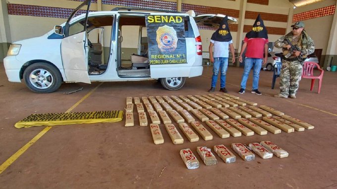 Senad captura a dos hombres con más de 66 kilos de marihuana en Cerro Corá