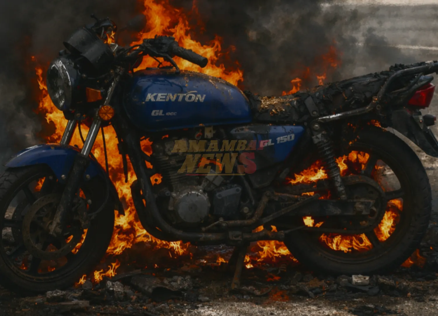 Incendian de forma intencional una motocicleta en Concepción