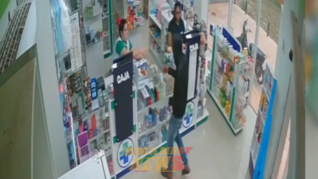 Video: Así actuó un solitario asaltante en una farmacia en Concepción