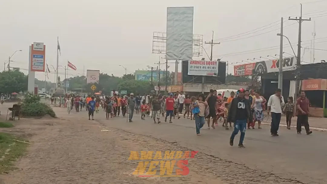 Nativos bloquean rutas en Coronel Oviedo exigiendo atención a sus demandas