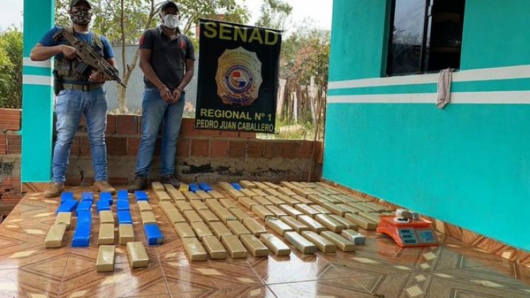 Senad incauta 122 kilos de marihuana en Pedro Juan Caballero