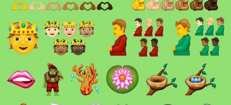 Los emojis que se vienen: hombres embarazados, símbolos del K-pop y del cambio climático