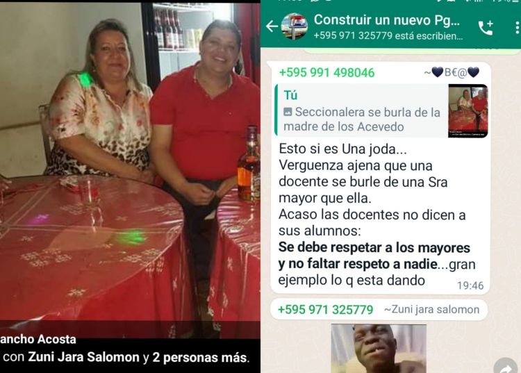 Seccionalera de la educación se burla de la madre de los Acevedo en redes sociales