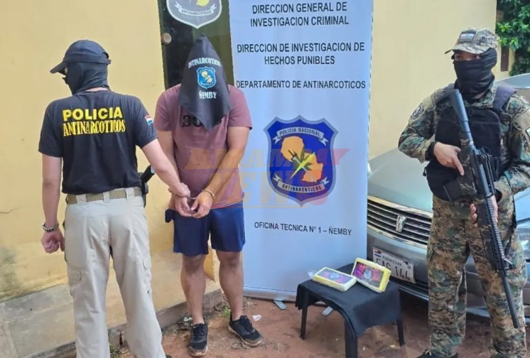 Incautan más de dos kilos de cocaína del poder de un abogado en Capiatá