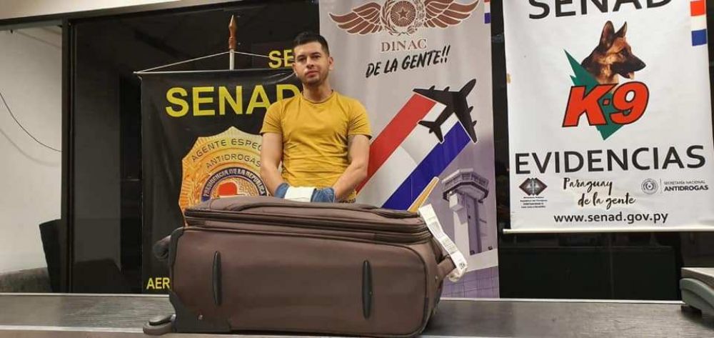 Aprehenden a joven paraguayo con cocaína con destino a Madrid
