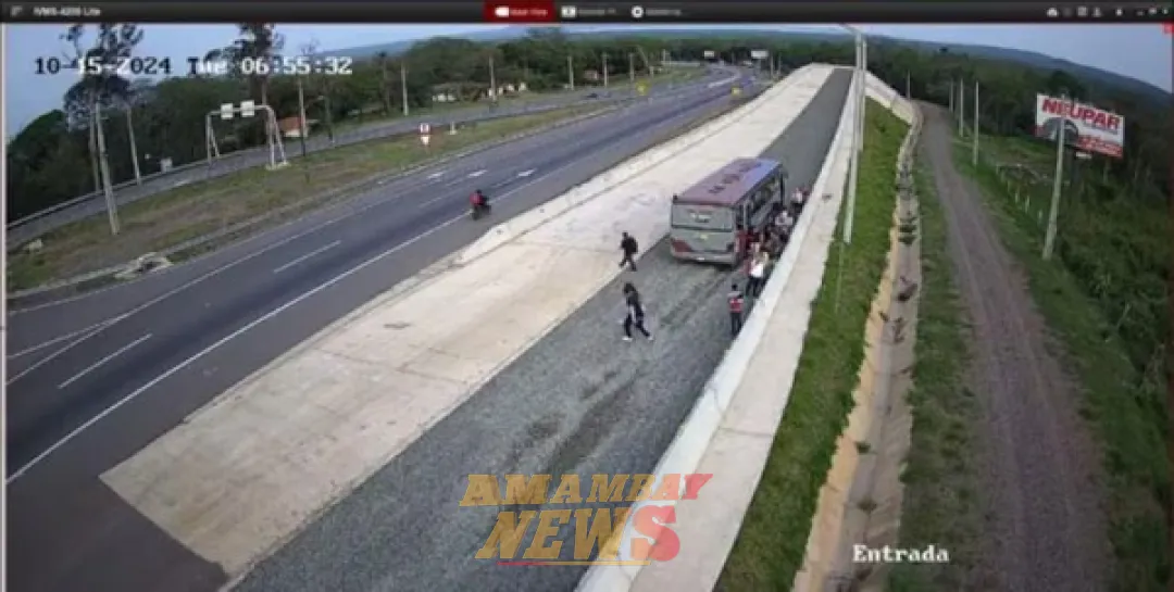 Camión y colectivo usan rampa de frenado en Pedrozo y evitan tragedia