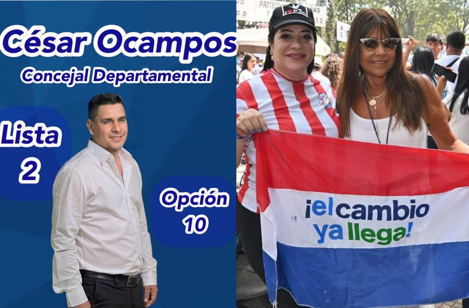 César Ocampos y Celeste Amarilla conformarían un mismo equipo de la lista 2 en Amambay