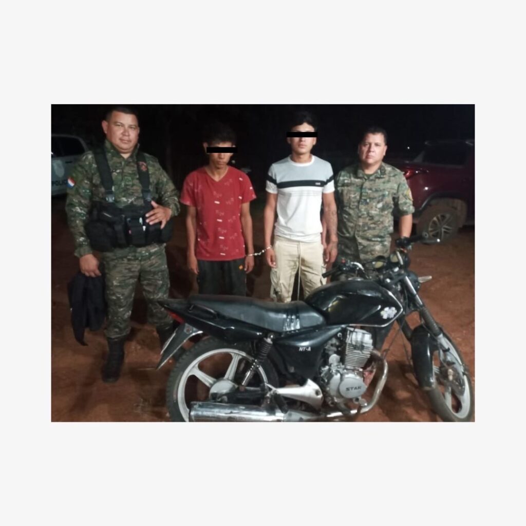 Recuperan moto robada y detienen a los presuntos autores en Concepción