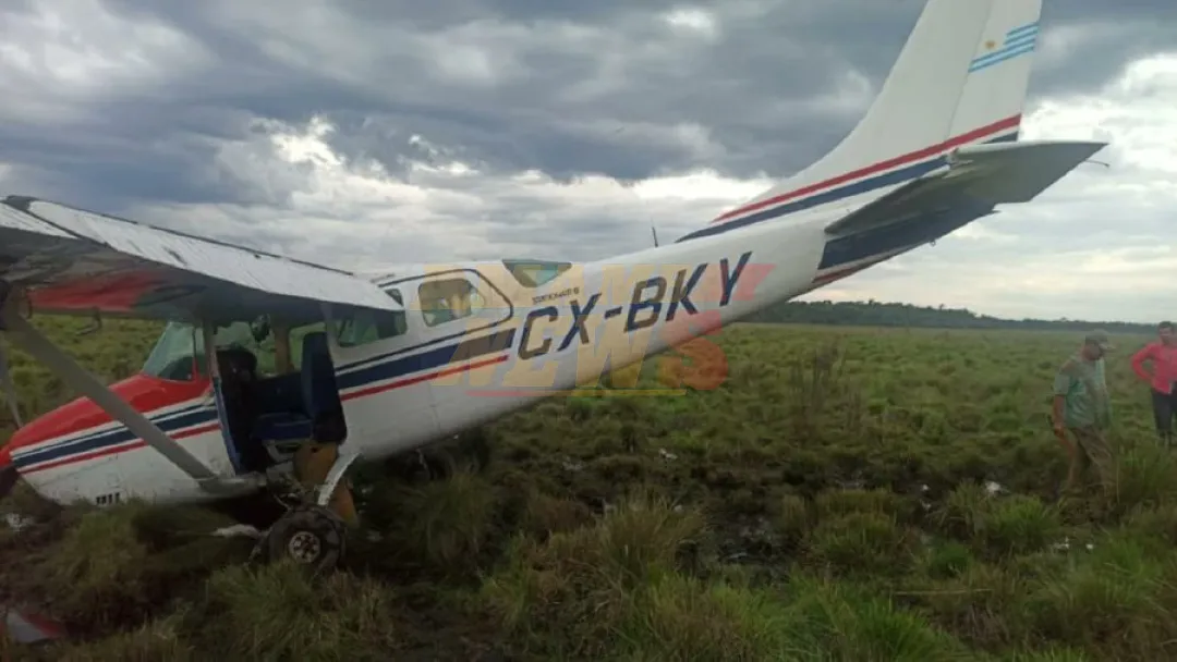 Itapúa: aeronave sustraída en Uruguay realizó un aterrizaje forzoso