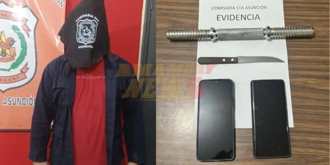 Joven que iba a protesta en el microcentro fue detenido con un arma blanca