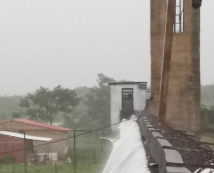 Tormenta causa destrozos en Penitenciaría de San Pedro