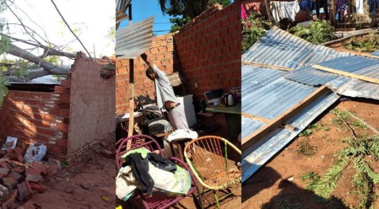 Vivienda se vino abajo tras caída de un árbol en Itauguá: familia urge ayuda