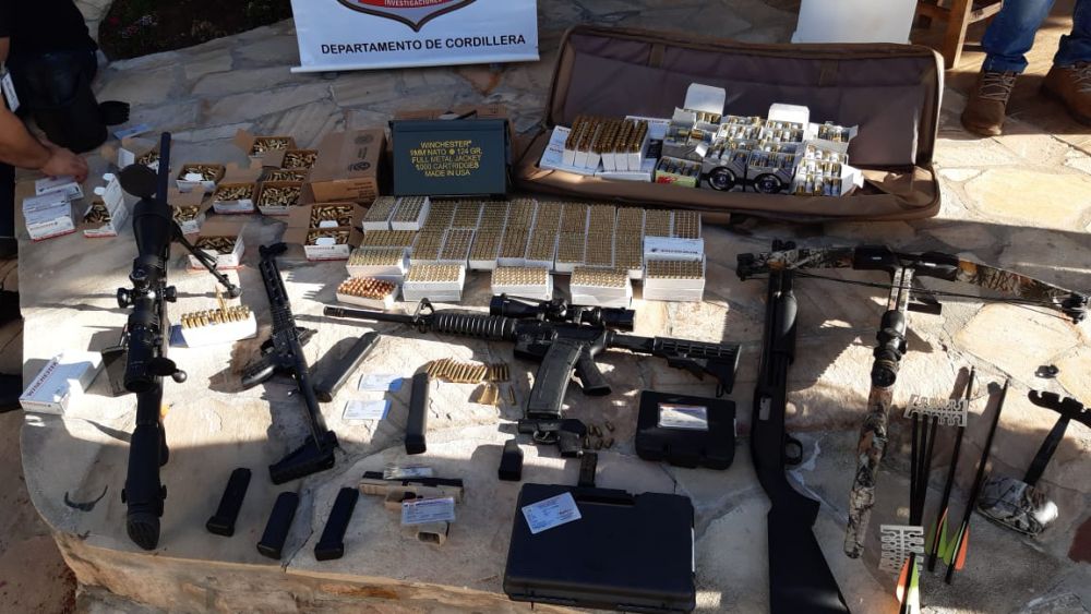 Incautan armamento y proyectiles durante allanamiento en Caacupé