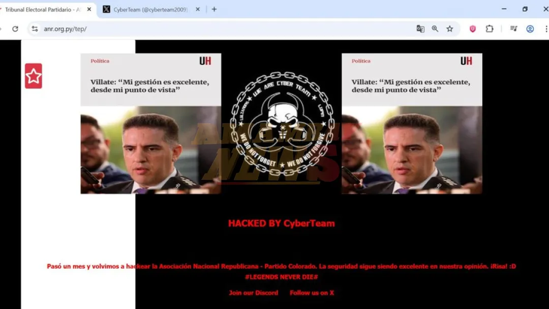 Hackean TEP de la ANR y se burlan del titular del Mitic