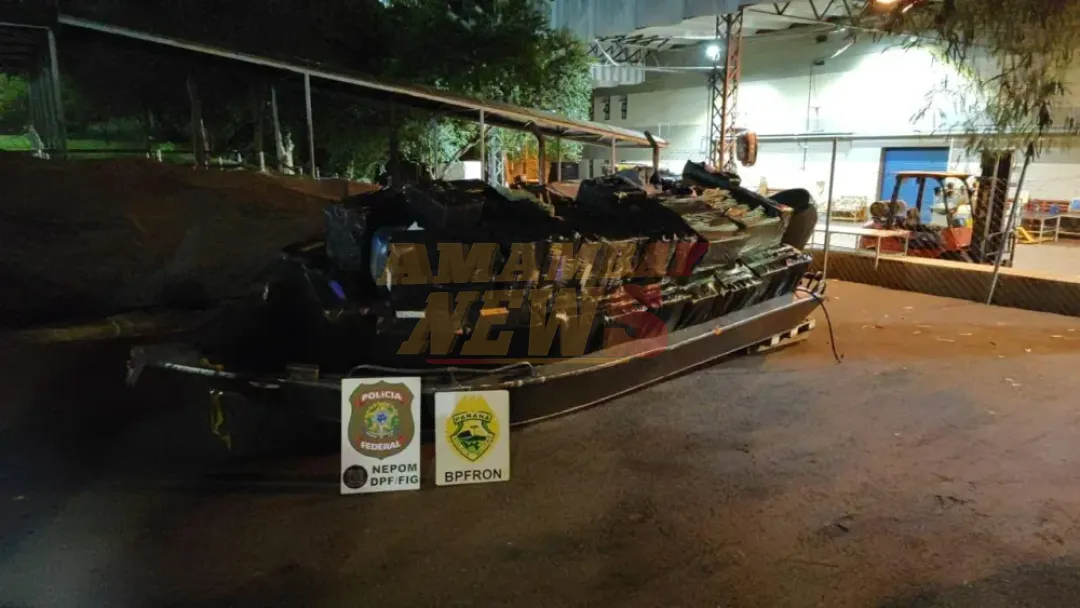 Federales interceptan embarcación que contrabandeaba cigarrillo desde Paraguay