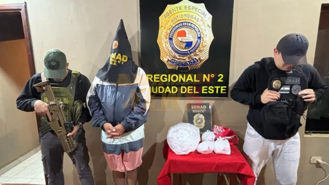 Detienen a un hombre con 5 kilos de pseudoefedrina embalados