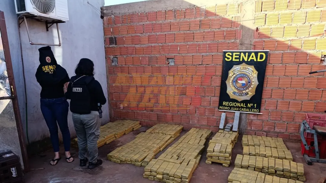 La Senad incauta 508 kilos de marihuana de un mini mercado en Pedro Juan Caballero