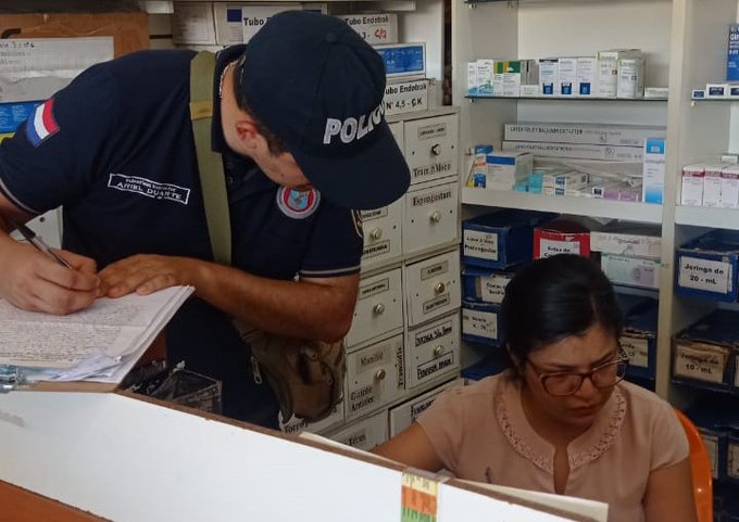 Incautan medicamentos de uso controlado en tres farmacias de Fernando de la Mora