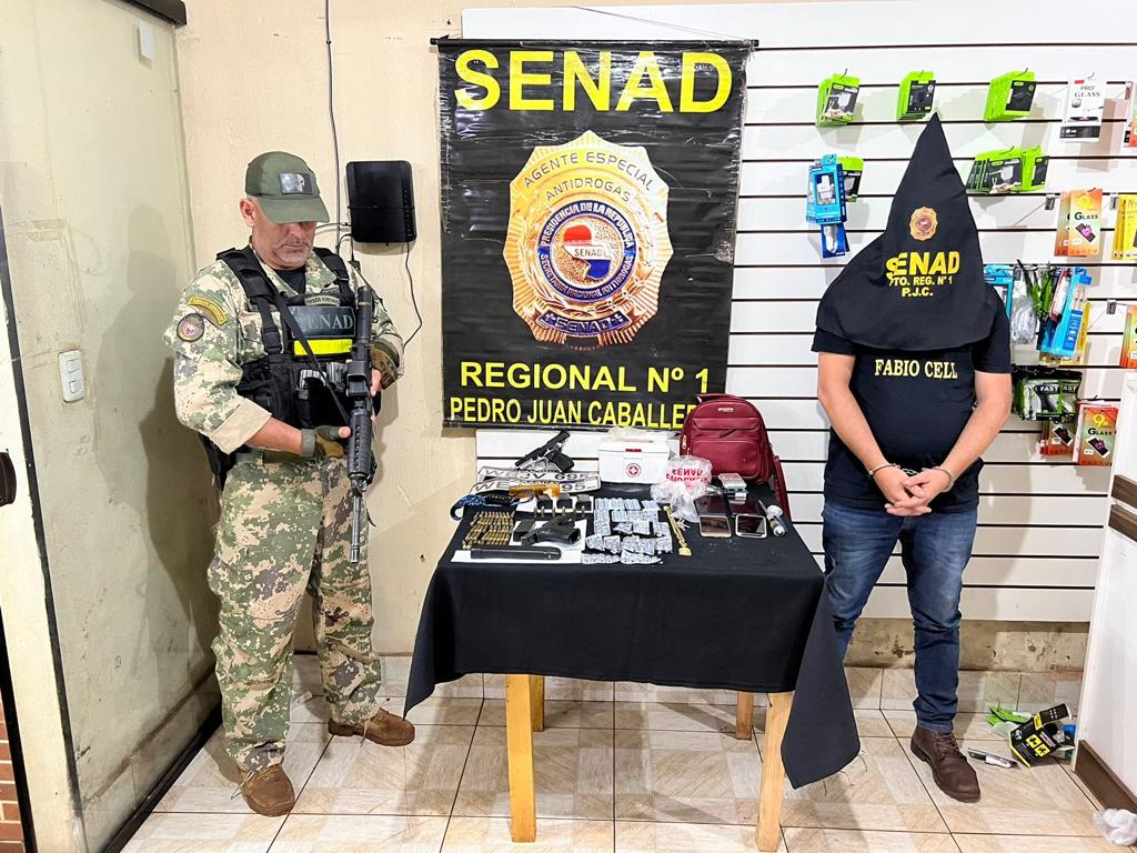 PJC: Un detenido con cocaína, armas, proyectiles y dinero en efectivo