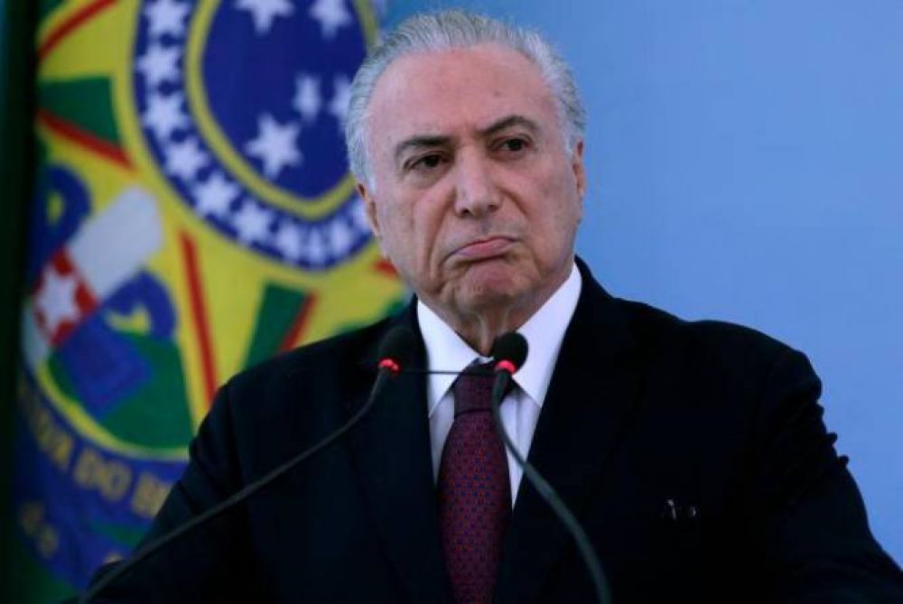 Michel Temer se entregará mañana para ser arrestado nuevamente