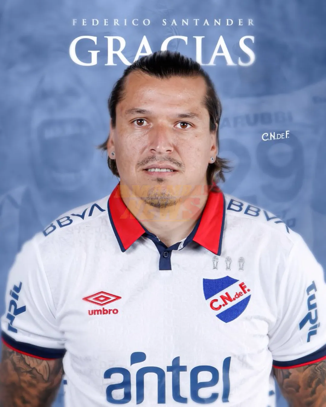 Nacional de Montevideo se despide de Federico Santander