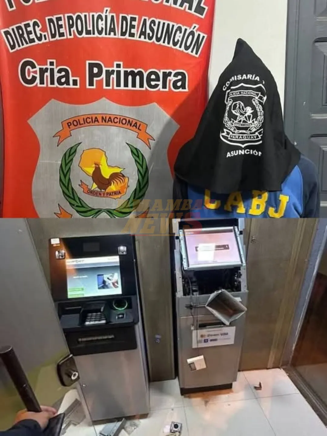 Detienen a un Hombre tras intentar robar cajero automático del BNF en Asunción
