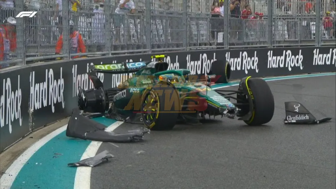 Liam Lawson provoca choque de Fernando Alonso en la sprint de Miami y elude la responsabilidad