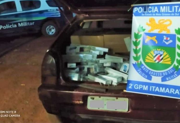 Vehículo incautado con 450 paquetes de cigarrillos de contrabando en Ponta Porã