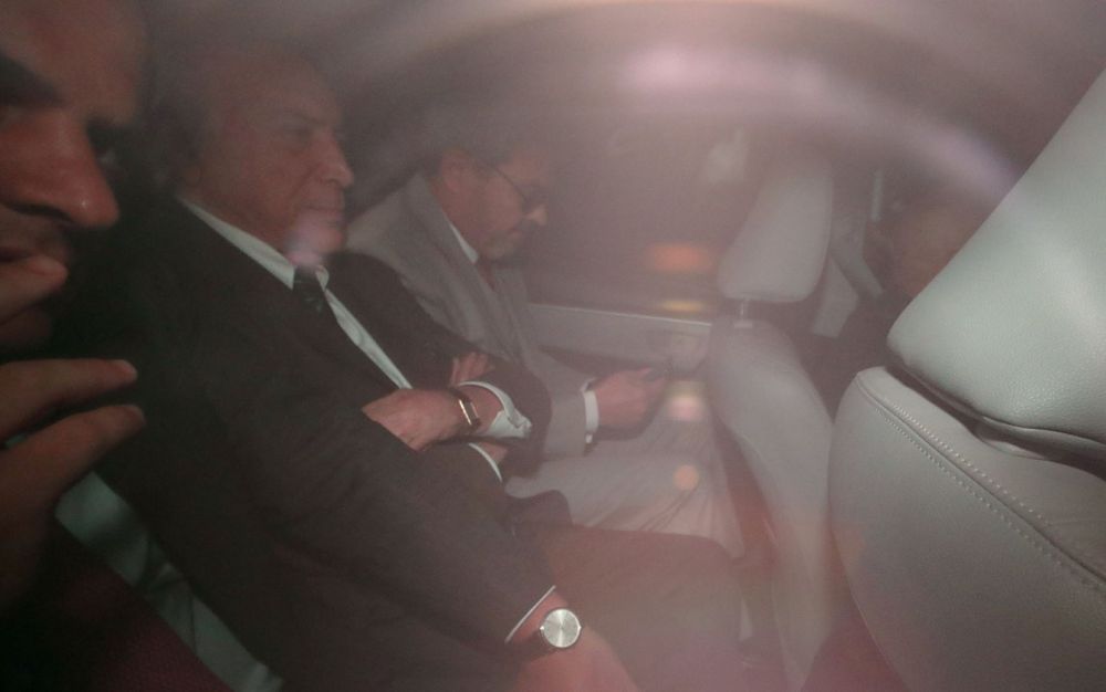El ex presidente Michel Temer se entregó a la Policía Federal en Sao Paulo