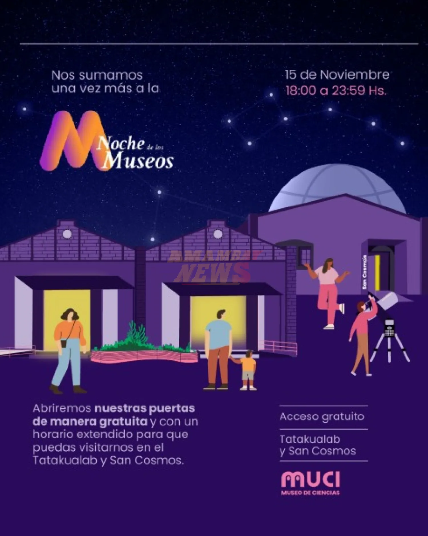 MuCi se une a la Noche de los Museos y propone nuevas actividades para chicos y grandes