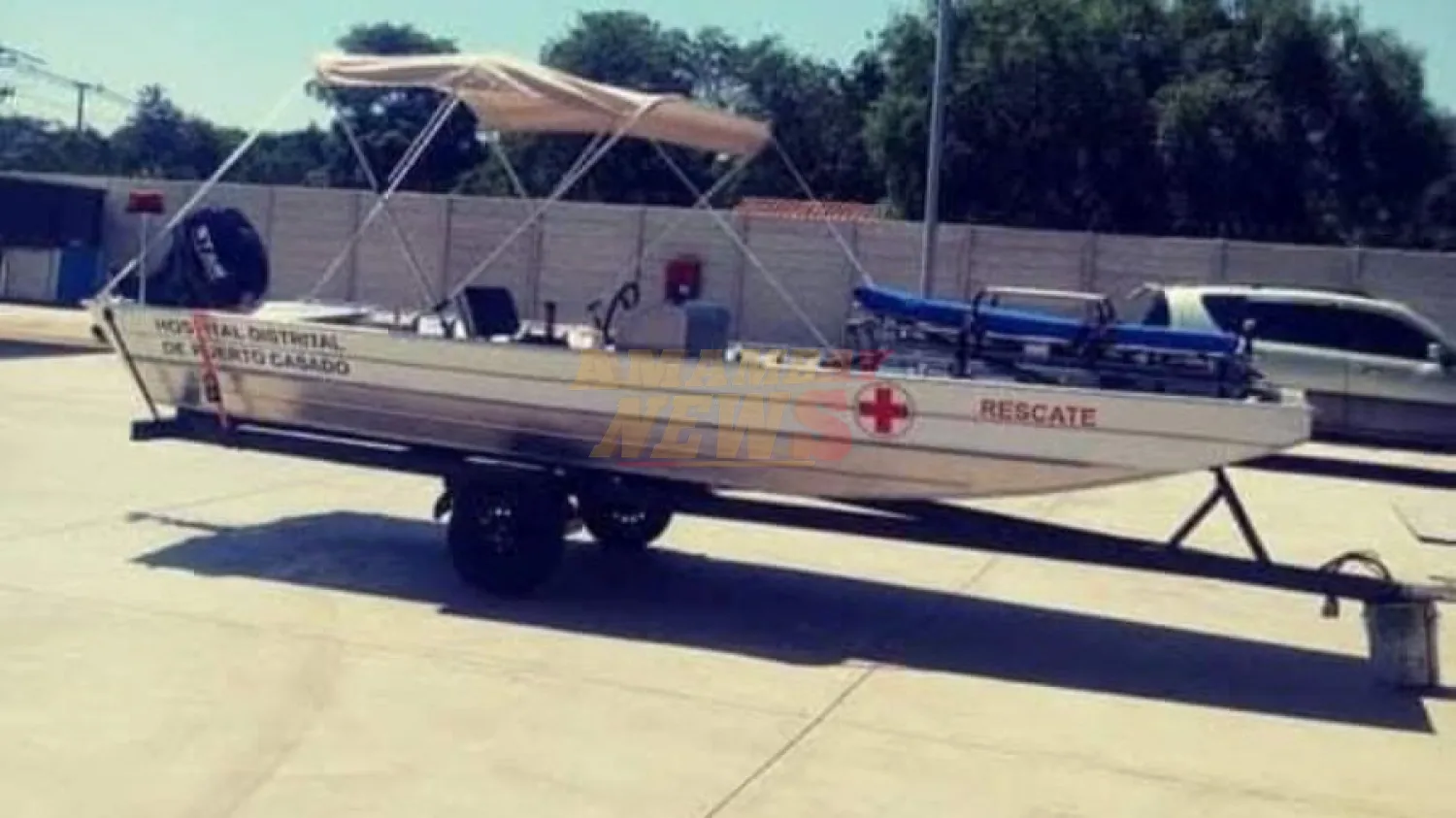 Investigan robo de lancha ambulancia frente a la Base de la Armada en Puerto Casado