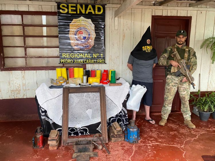 Detectan presunto laboratorio de cocaína en Pedro Juan Caballero